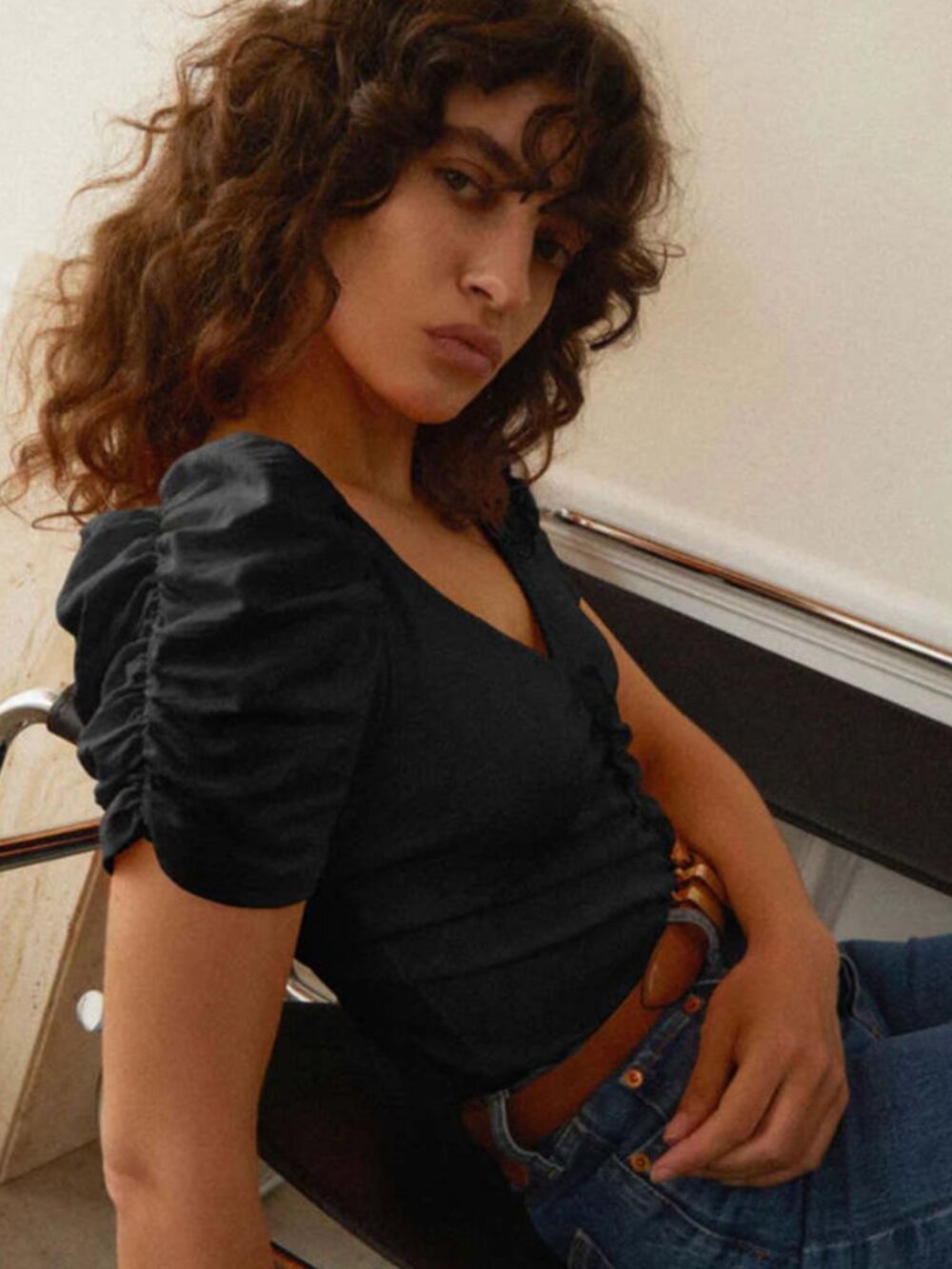 Nation LTD. puff shoulder top